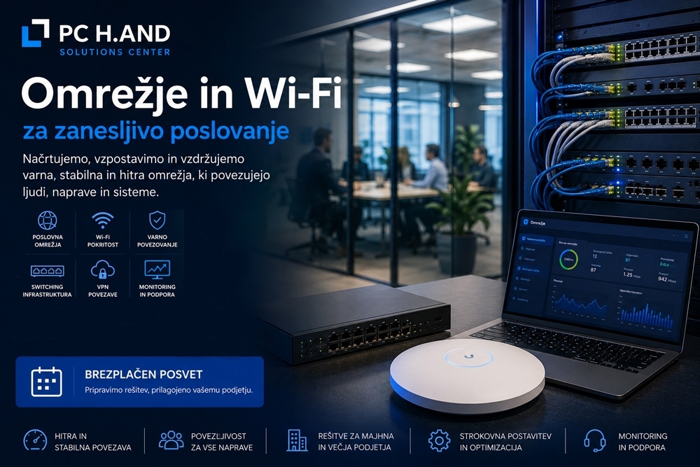 Poslovna omrežja in Wi-Fi za zanesljivo povezljivost